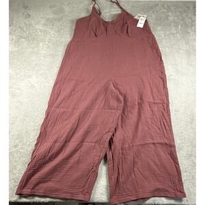 Jenni Women's Plus Size Sleeveless Lounge Jumpsuit Sunsweet Plum Size 1X NWT